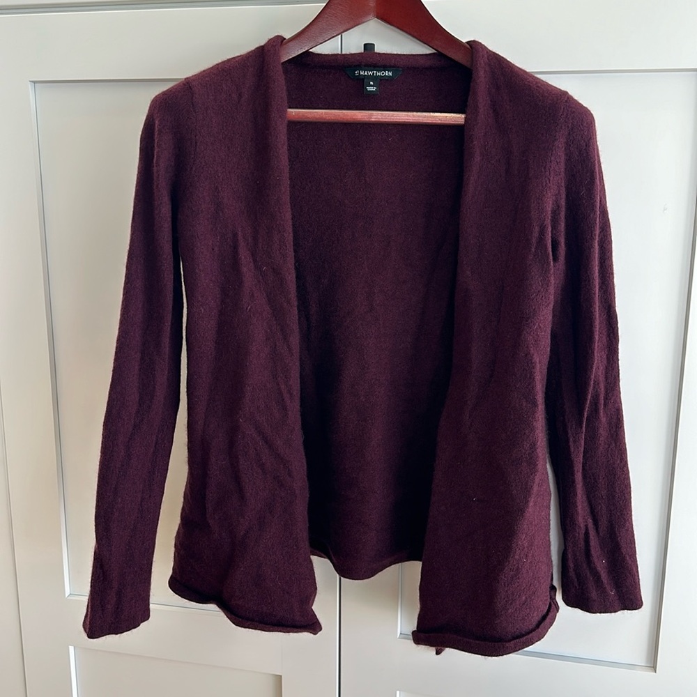 Cashmere Open Drape Cardigan